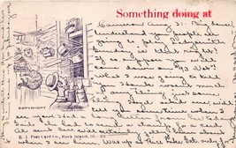 Cameron Wisconsin Pstmk ~ Something Doing to Walter Dunn Comic Postcard ... - $10.66