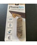 Phone Fin Collapsible Finger Grip - Brown Snake Print - £12.01 GBP