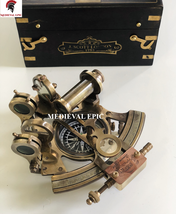 NauticalMart J. Scott London Brass Antique Sextant with Box, Nautical Maritime G - £127.09 GBP