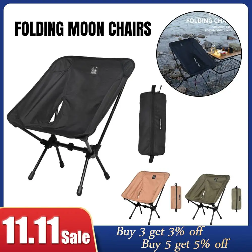 Camping Fishing Chair Lightweight Portable Camping Chair Aluminum Alloy Folding - £13.06 GBP+
