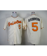 Orioles #5 Brooks Robinson Jersey Old Style Uniform Cream - $45.00
