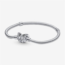 925silver Pandora Moments Butterfly Clasp Snake Chain Bracelet,Gift For Her - £15.17 GBP