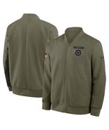 Mens Cowboys Salute to Service 2025 Sideline Full-zip Bomber Jacket - Olive - €86,29 EUR
