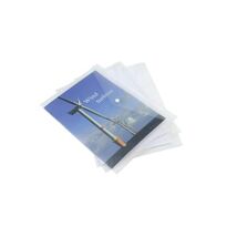 Rapesco ECO A4+ Popper Wallet with Press Stud - Clear, Pack of 5  - $16.00