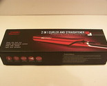 JINRI 2 IN 1 HAIR STRAIGHTENER FLAT IRON &amp; CURLER TITANIUM PLATES DIGITAL - $44.98