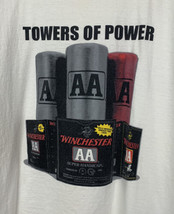 Vintage Winchester T Shirt Towers of Power Promo Tee Gun Weapon Bullet Mens 2XL - £31.31 GBP