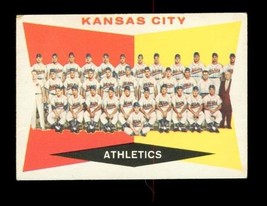 Vintage 1960 Topps Baseball Kansas City Athletics Team Card #413 - £7.90 GBP