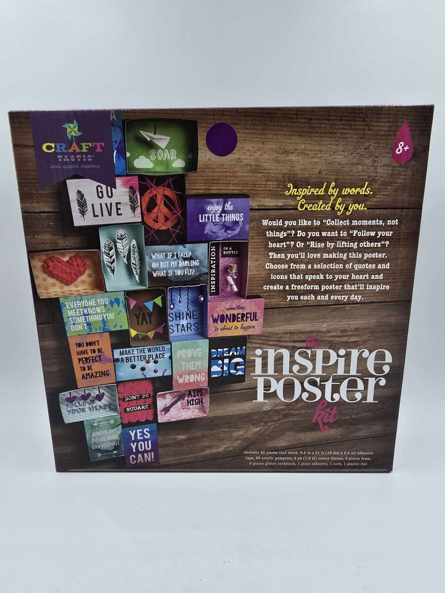Craft-tastic Inspire Poster Kit Design A One-of-a-Kind Piece of Art - $19.79
