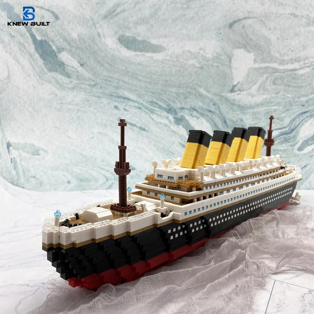 KNEW BUILT Titanic 3D Plastic Model Ship Building Blocks for Adults Micro Mini - £26.24 GBP+