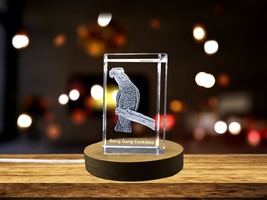 LED Base included | Vivacious Crystal Gang-gang Cockatoo Sculpture - A Feathered - $39.99+