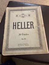 Heller 30 Etudes Op 46 The Bf wood Music Co. Sheet Music Book Detached C... - $8.96