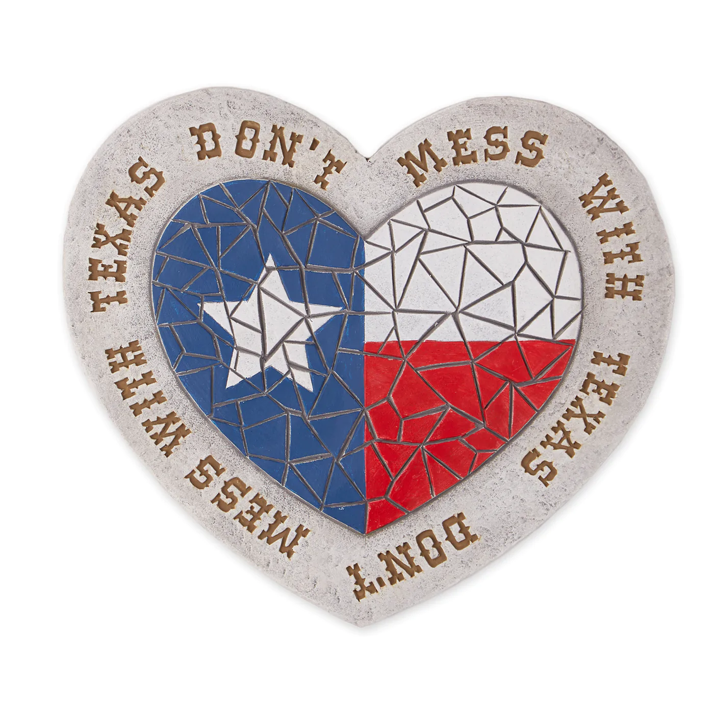 Texas Proud Stepping Stone - Dont Mess with Texas Heart Flag  - $24.54