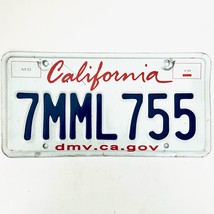  United States California Lipstick Passenger License Plate 7MML755 - £13.23 GBP