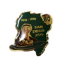 VTG San Diego Zoo 80 Years Hippopotamus Hippo Pin Hat Tie Lapel Pinback - £15.57 GBP