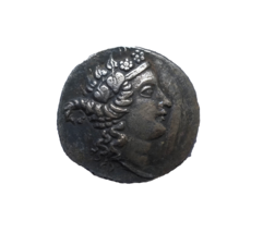 Ancient Greek Medal Reproduction Featuring Goddess with Floral Crown and... - $18.44 CAD