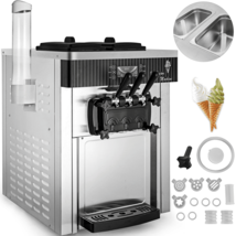 VEVOR Commercial Ice Cream Machine 5.3 to 7.4Gal per Hour Soft Serve wit... - $2,151.26