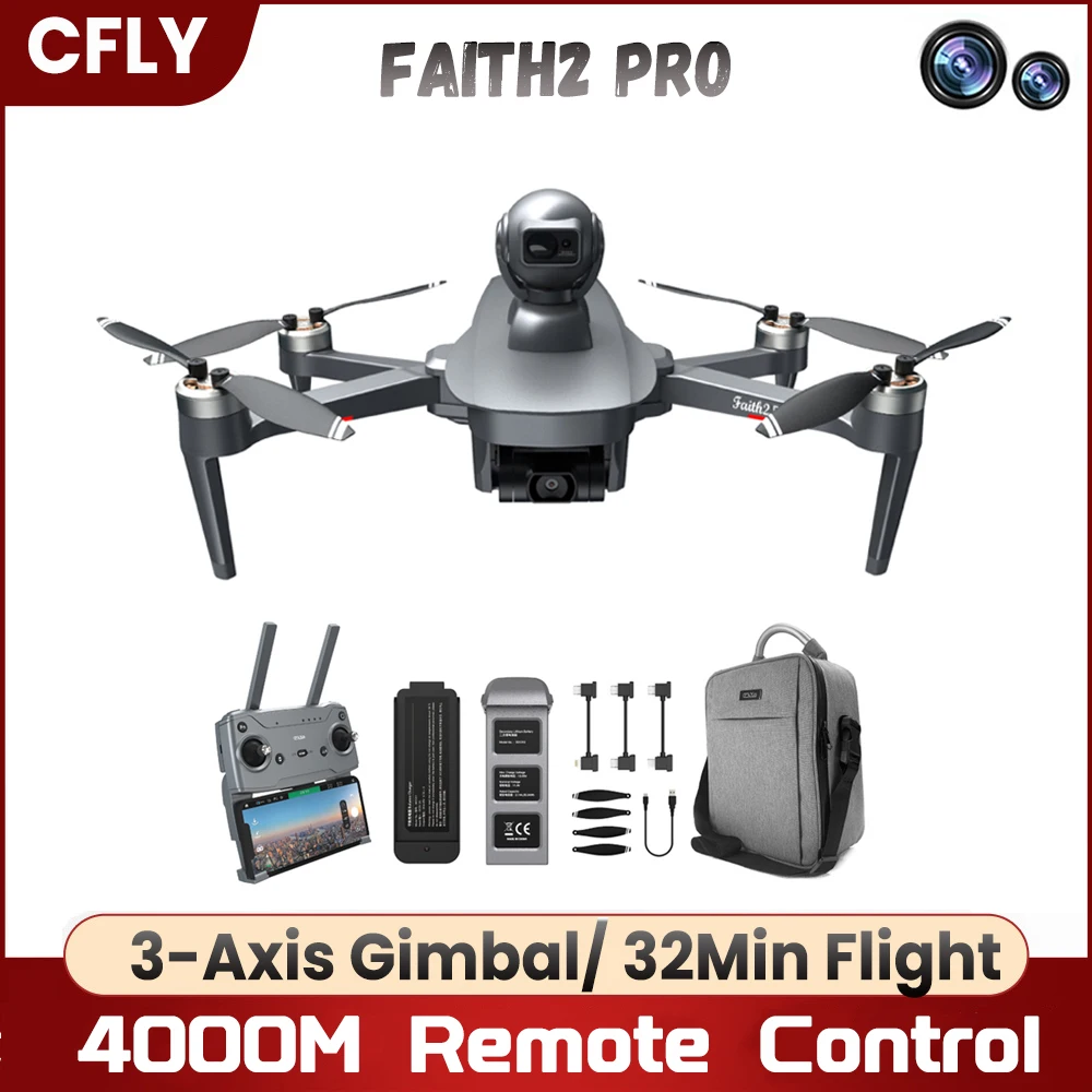 C-fly Faith 2pro Drone With 4k Hd Camera 3-axis Gimbal 5g Wifi Obstac - £383.03 GBP+