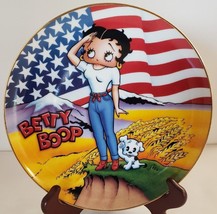 Betty Boop Collector&#39;s Plate America&#39;s Sweetheart Stars &amp; Stripes Forever Vintag - £15.65 GBP