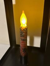 Square open tin lantern with lighted Flag Candlestick image 2