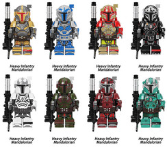 8pcs/set The Heave Armed Mandalorian Infantry Minifigure Building Blocks... - £12.49 GBP