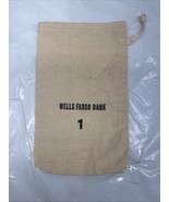 Vtg 9” Canvas Well Fargo Bank Bag Number 1 - $645.60 MXN