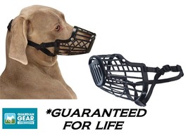 Guardian Gear LARGE DOG BLACK BASKET MUZZLE Quick Fit/Release Adjustable... - £13.54 GBP