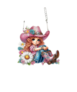 Cowgirl Diamond Jewel Art Hanging Decor, Home &amp; Bedroom Decor COMPLETED - $24.74