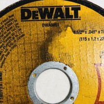 DEWALT Metal/Stainless Cutting Wheel 4 1/2&quot;in.X .045&quot;in.X 7/8&quot;in.angle G... - $11.18