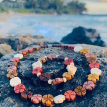 da Hawaiian Store Handmade Wooden Plumeria Bead Jewelry (Choose) - £7.97 GBP+