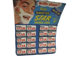 1950&#39;s New Sealected Star Double Edge Cardboard Advertising Store Display - £158.02 GBP