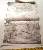 Vintage Tri-Chem Liquid Embroidery Shepards and Angels 7652 Ready to Paint - $24.99