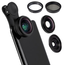 4 In 1 Professional Phone Camera Lens Kit Clip On For Iphone Samsung Sma... - £17.57 GBP