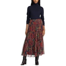 Lauren Ralph Lauren Womens Tiered Paisley Flowy Midi Skirt  (16W. 18W. 20W) NWT - £46.41 GBP