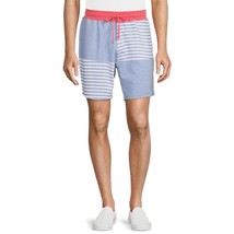 No Boundaries Mens Lounge Shorts Blue White Striped Summer Relaxed Size 2XL - £20.02 GBP