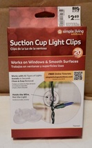 Christmas Suction Cup Light Clips 20 Each All Type Of Lights Plastic NIB... - $2.49