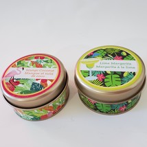 Candle in Tin, Set of 2, Lime Margarita and Mango Coconut, 3oz each image 2