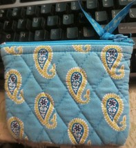 VERA BRADLEY Change Coin Purse Blue Yellow Green - $7.69