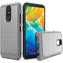 for LG Stylo 5 Slim Brushed Hybrid with Design Edged Lining Case GRAY - £4.60 GBP