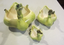 Vintage Hull Yellow And Green Duck Planters - Bowls Set Of 3 - £33.50 GBP