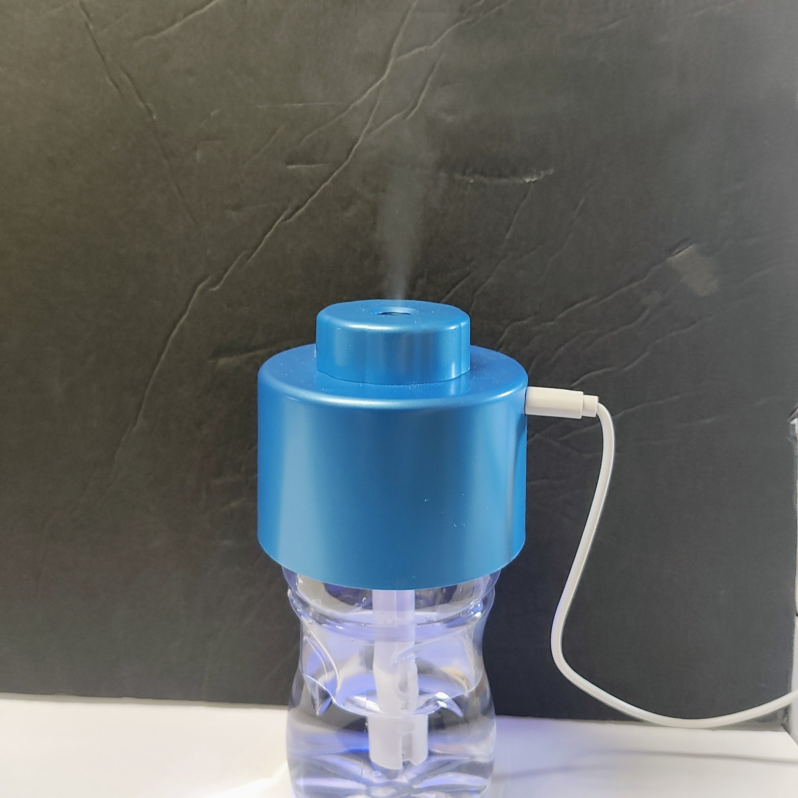 Mini Portable Blue Bottle Cap Air Humidifier With USB Cable for Office &amp;... - $10.39