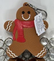 New Bath &amp; Body Works Gingerbread Man Pocket Bac Holder Christmas Keychain  - £8.65 GBP