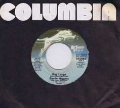 VINTAGE 1981 Bertie Higgins White Line Fever / Key Largo Vinyl 7&quot; 45 RPM   - £15.56 GBP