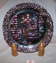 Vintage 1972 Fenton Iridescent Carnival Glass Plate-Blacksmithing-No. 3 - £24.94 GBP