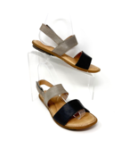 Born Womens Black &amp; Gray Leather Hook &amp; Loop Flat Sandal, Size 7 - $383.54 MXN