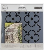 Prima Re-Design Heavy Duty Concrete Stencil 11.5&quot;X11.5&quot;-Madina - $209.05 MXN