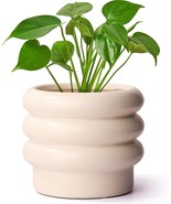 Tiered Bubble Ceramic Plant Pot, Jofamy Creamy White 6 Inch, Modern Decor - £30.44 GBP