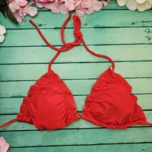 MALIA Red Wavey Triangle Bikini Top Medium M NEW Swim Swimwear - $14.95