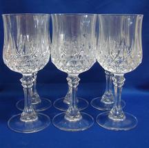 Set of 6 Longchamp Crystal Glasses Cristal d&#39;Arques  Water Wine Goblets - £14.43 GBP