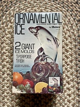 Vintage 70s Ronco Ornamental Ice 2 Giant Ice Molds Porpoise Fish Original Box - £14.33 GBP