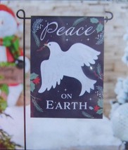 Peace on Earth Dove Suede Garden Flag-2 Sided Message,12.5" x 18" - $20.00